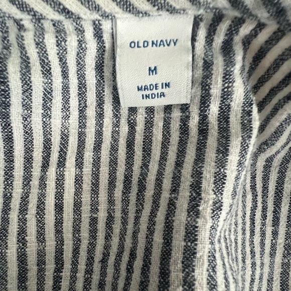 Old Navy Black and White Striped Cotton Dress - Picture 9 of 11